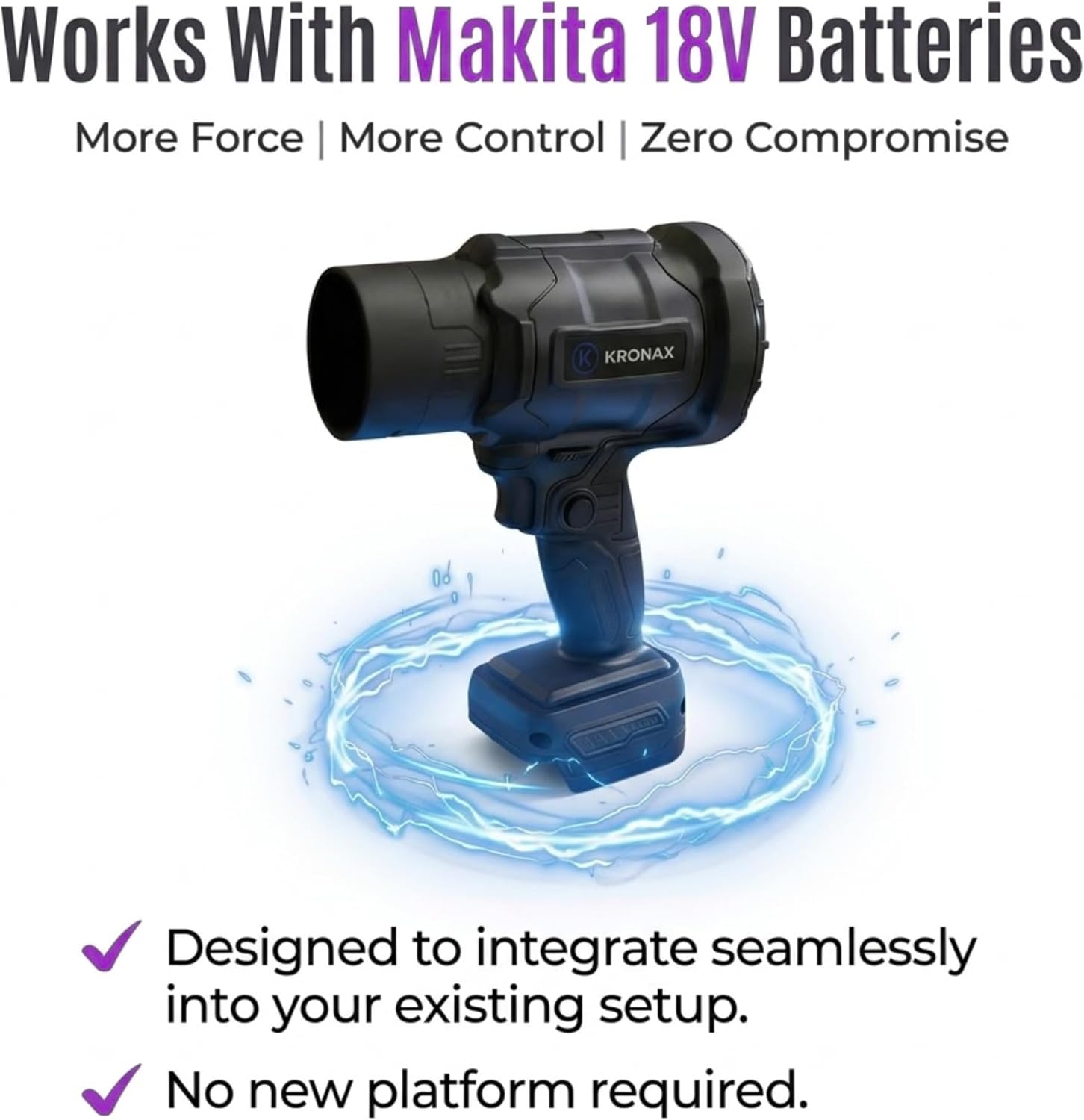 KRONAX Turbo Blower Pro KTB18VMAX for Makita 18V Battery (Skin Only)