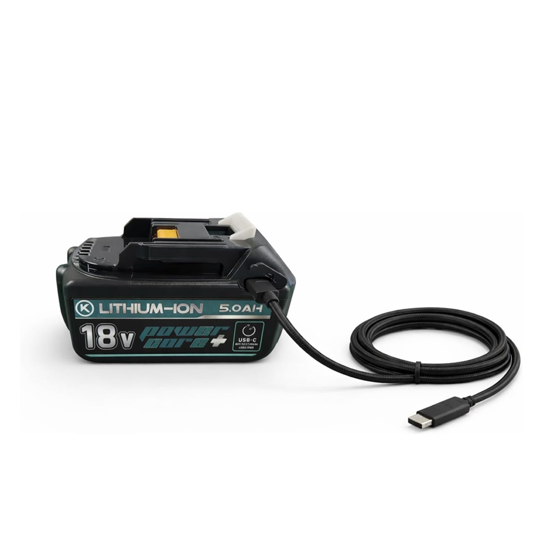 KRONAX 18V 5.0Ah Battery with USB-C for Makita LXT Tools